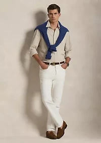 Classic Fit Striped Stretch Poplin Shirt