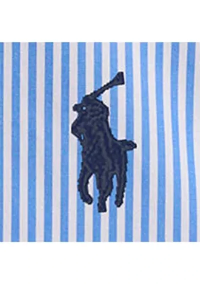 Classic Fit Striped Stretch Poplin Shirt