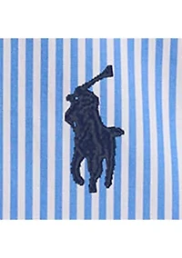 Classic Fit Striped Stretch Poplin Shirt