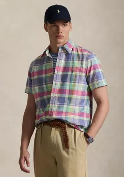 Men's Classic Fit Plaid Oxford Shirt