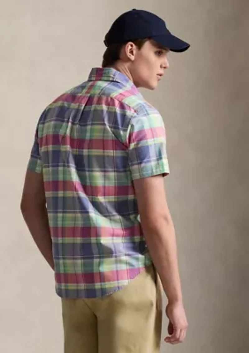 Men's Classic Fit Plaid Oxford Shirt