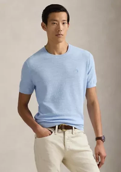 Men's Textured Cotton-Linen Sweater