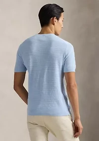 Men's Textured Cotton-Linen Sweater