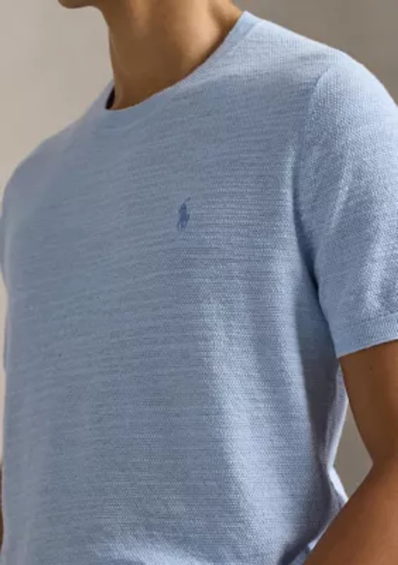 Men's Textured Cotton-Linen Sweater