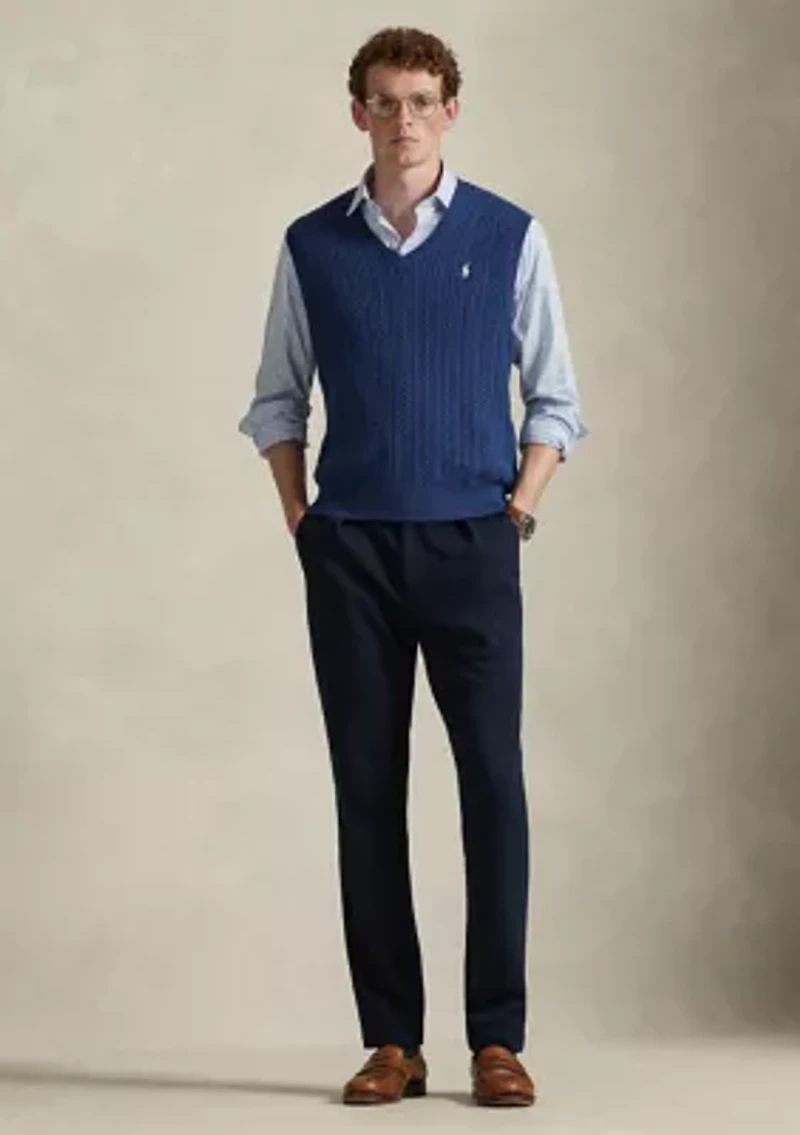 Men's Cable-Knit Cotton Sweater Vest