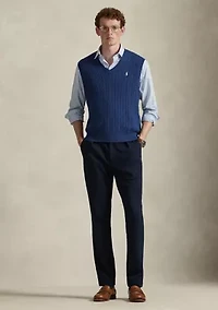 Men's Cable-Knit Cotton Sweater Vest