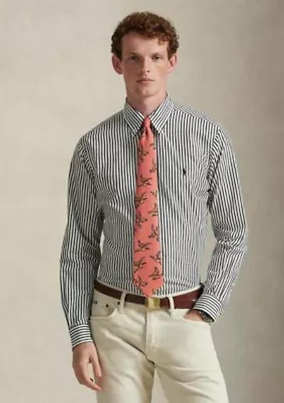 Classic Fit Striped Broadcloth Shirt