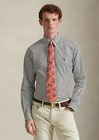 Classic Fit Striped Broadcloth Shirt