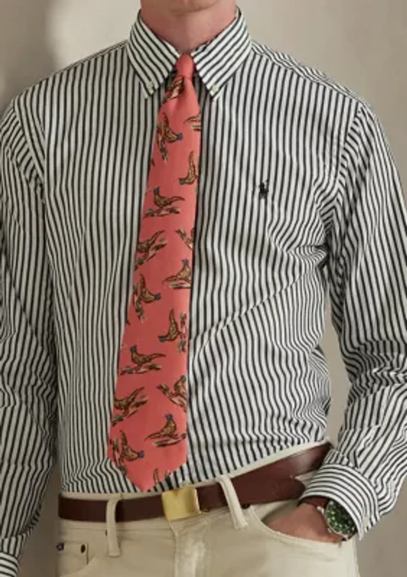 Classic Fit Striped Broadcloth Shirt