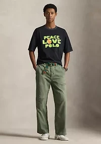 Men's Classic Fit Peace Love Polo T-Shirt