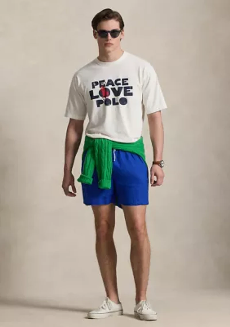 Men's Classic Fit Peace Love Polo T-Shirt