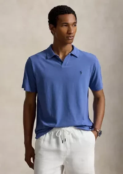 Men's Standard Fit Cotton-Linen Polo Shirt