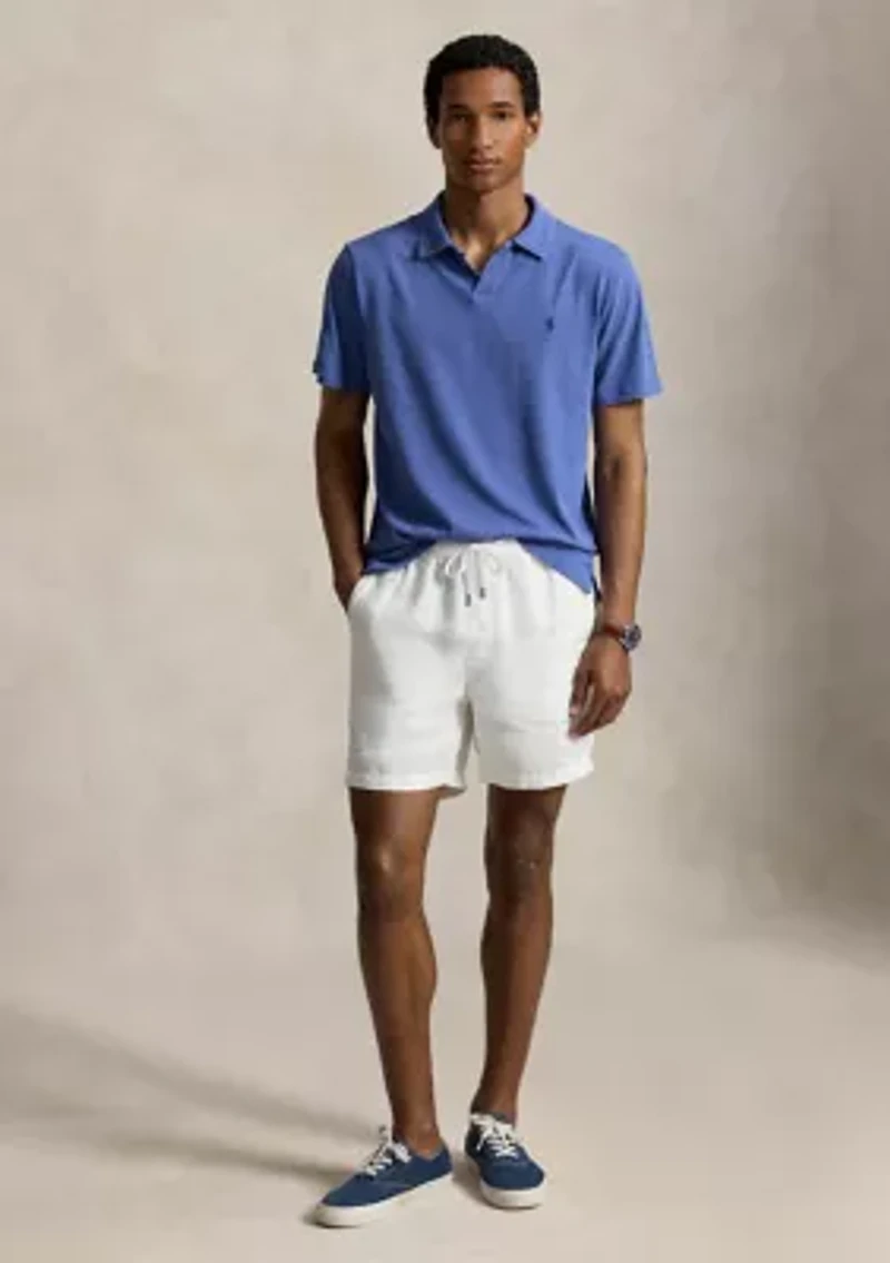 Men's Standard Fit Cotton-Linen Polo Shirt