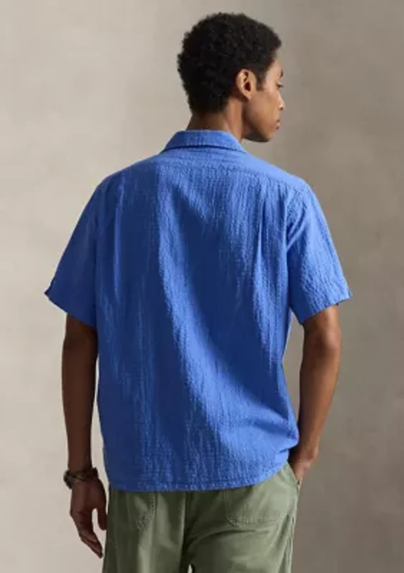 Classic Fit Linen-Blend Seersucker Shirt