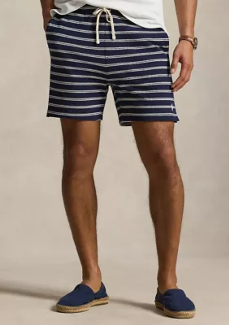 Men's 6" Striped Pointelle-Ribbed Shorts