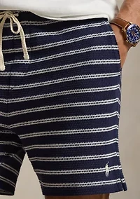 Men's 6" Striped Pointelle-Ribbed Shorts
