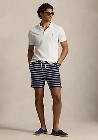 Men's 6" Striped Pointelle-Ribbed Shorts