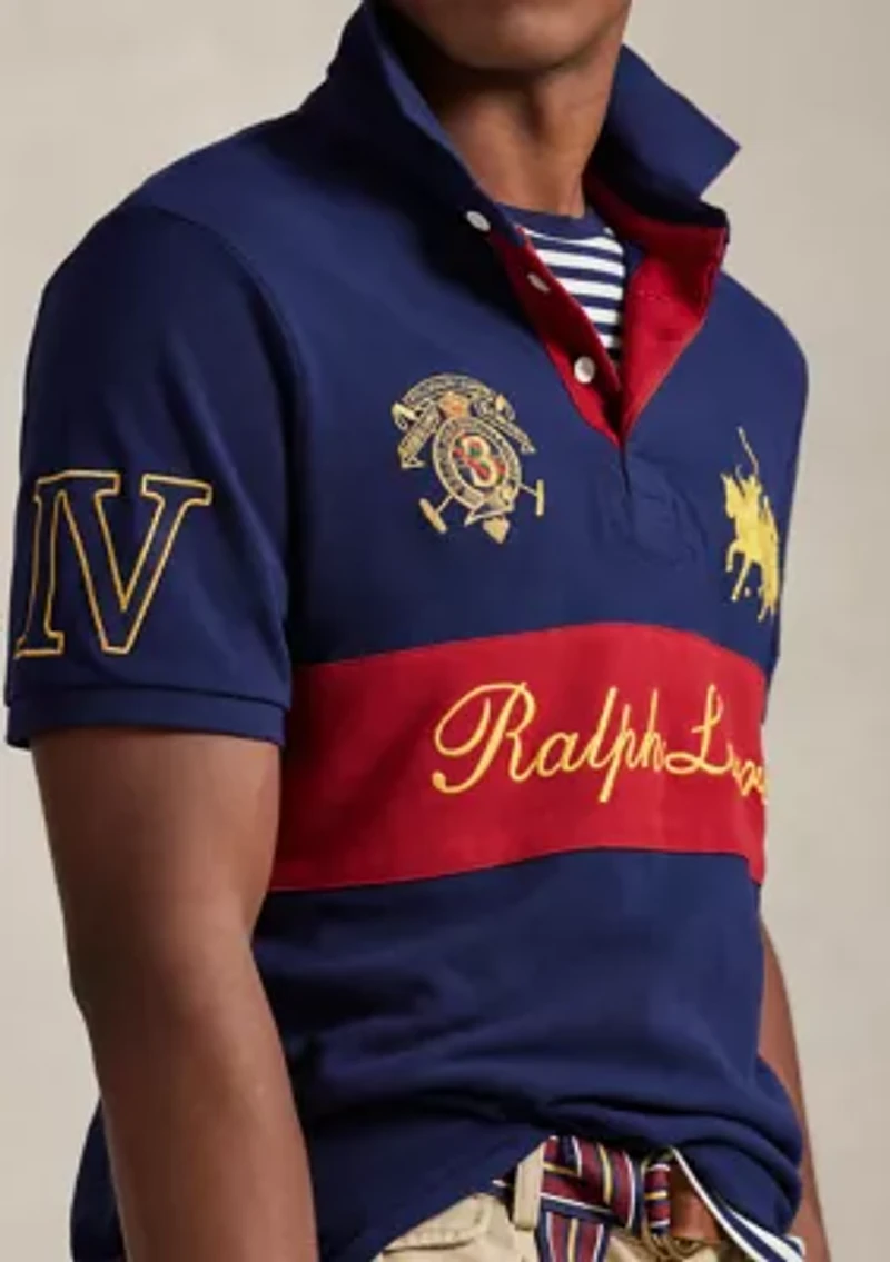 Classic Fit Crest Mesh Polo Shirt