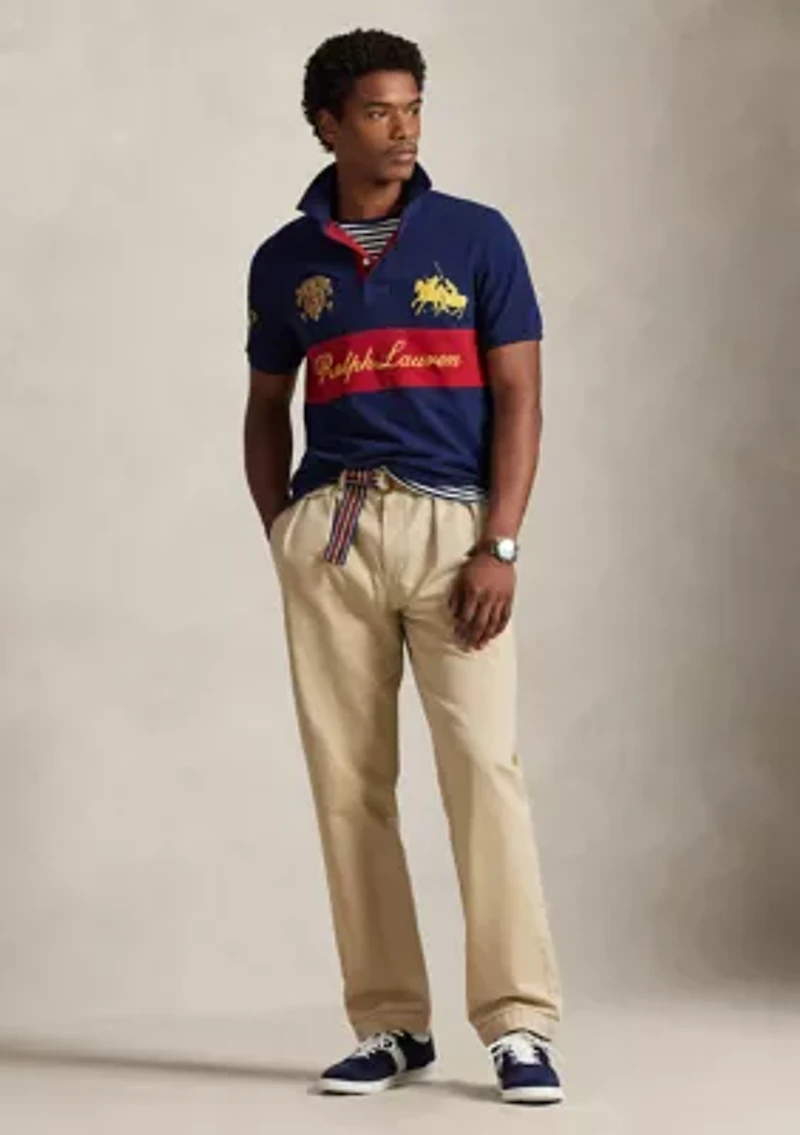 Classic Fit Crest Mesh Polo Shirt