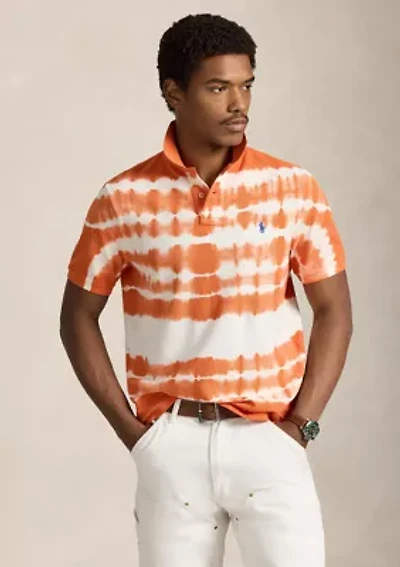 Men's Classic Fit Tie-Dye Mesh Polo Shirt