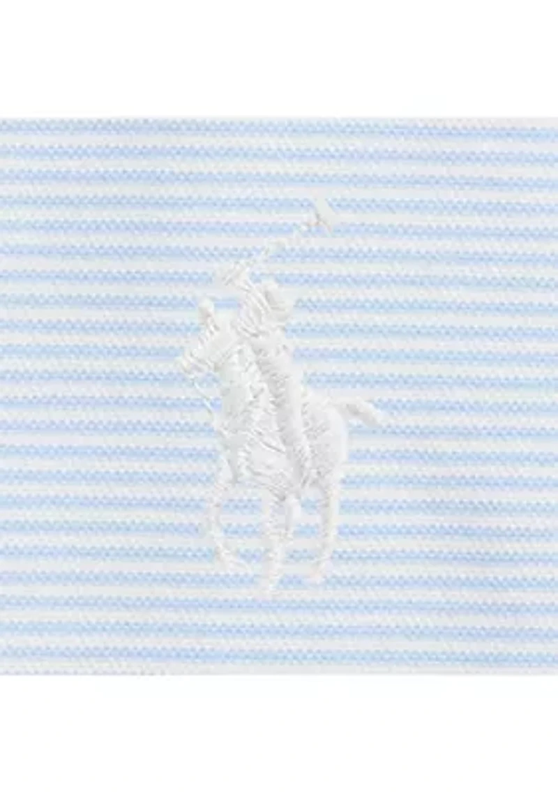 Classic Striped Stretch Mesh Polo Shirt