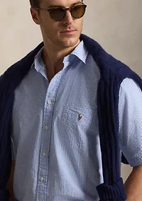 Big & Tall RL Prepster Striped Seersucker Shirt