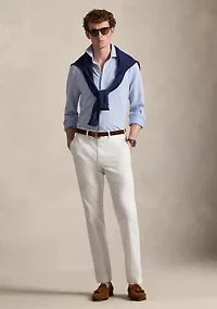 Plaid Jersey Spread-Collar Shirt