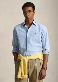Men's Classic Fit Striped Seersucker Shirt