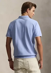 Men's Classic Fit Stretch Mesh Zip Polo Shirt