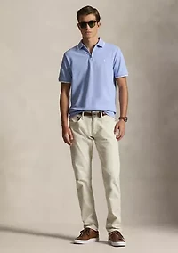 Men's Classic Fit Stretch Mesh Zip Polo Shirt
