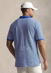 Big & Tall Striped Mesh Polo Shirt