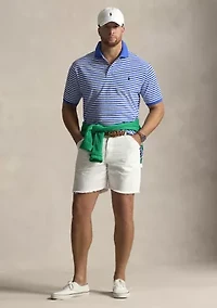 Big & Tall Striped Mesh Polo Shirt