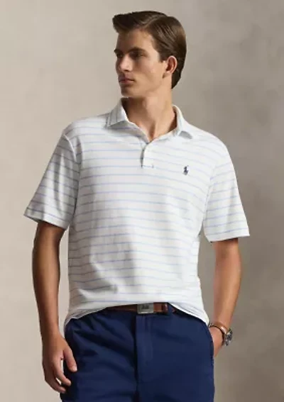 Classic Striped Soft Cotton Polo Shirt