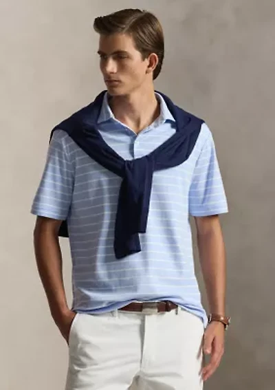 Classic Striped Soft Cotton Polo Shirt