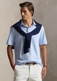 Classic Striped Soft Cotton Polo Shirt