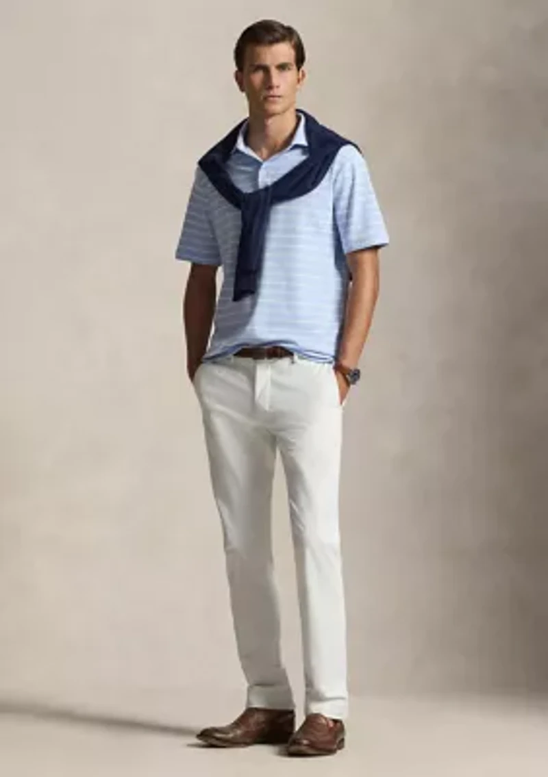 Classic Striped Soft Cotton Polo Shirt