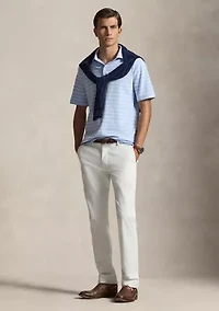 Classic Striped Soft Cotton Polo Shirt