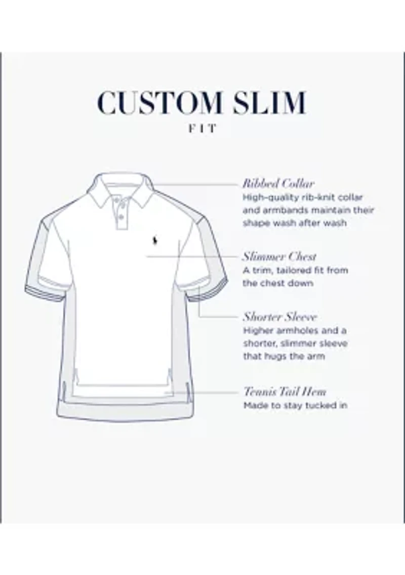 Custom Slim Fit Mesh Polo