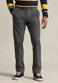 Stretch Straight Fit Washed Chino Pants