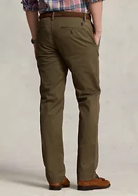 Stretch Straight Fit Washed Chino Pants