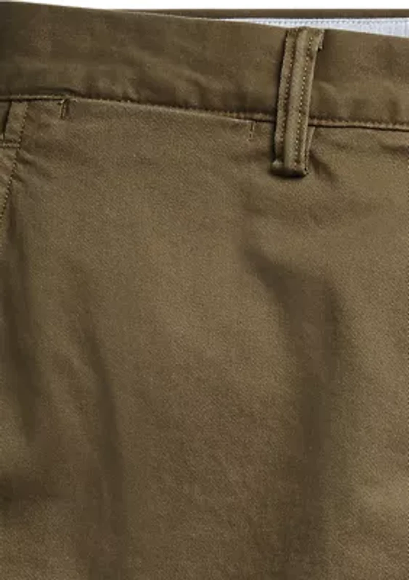 Stretch Straight Fit Washed Chino Pants