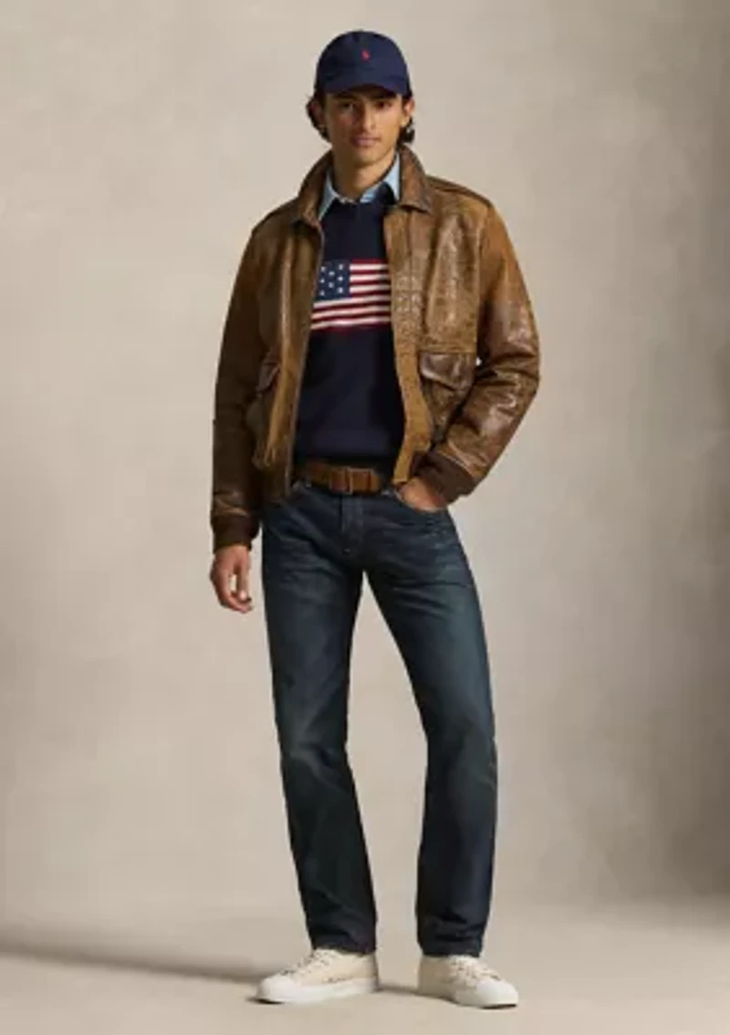 Straight-Fit Lightweight Morris-Wash Jeans