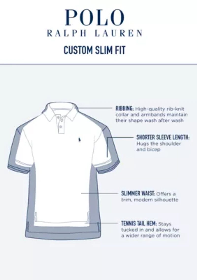 Custom Slim Fit Mesh Polo