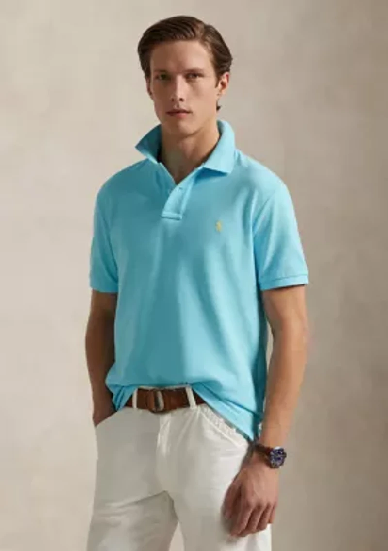 Custom Slim Fit Mesh Polo Shirt