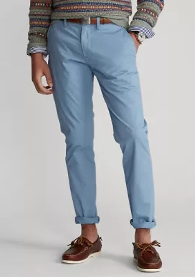Washed Stretch Slim Fit Chino Pants