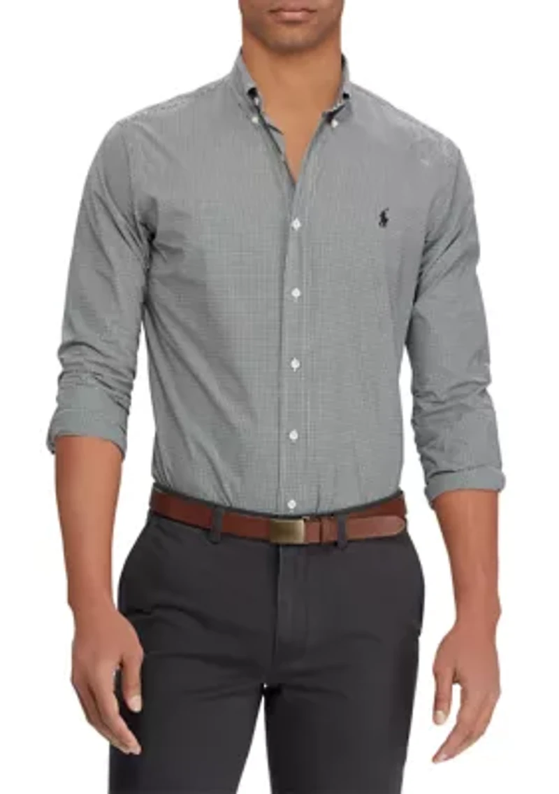 Classic Fit Checked Poplin Shirt