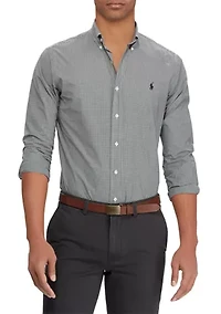Classic Fit Checked Poplin Shirt