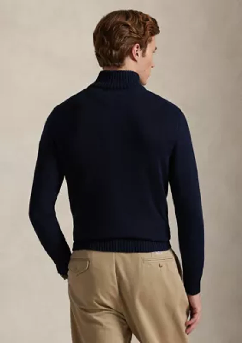 Cotton Quarter-Zip Sweater