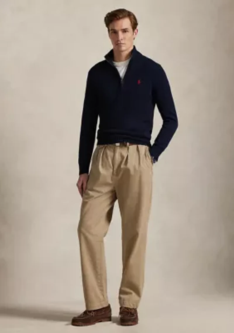 Cotton Quarter-Zip Sweater