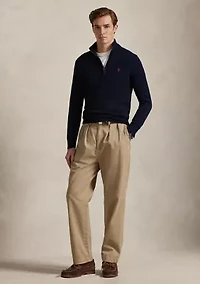 Cotton Quarter-Zip Sweater